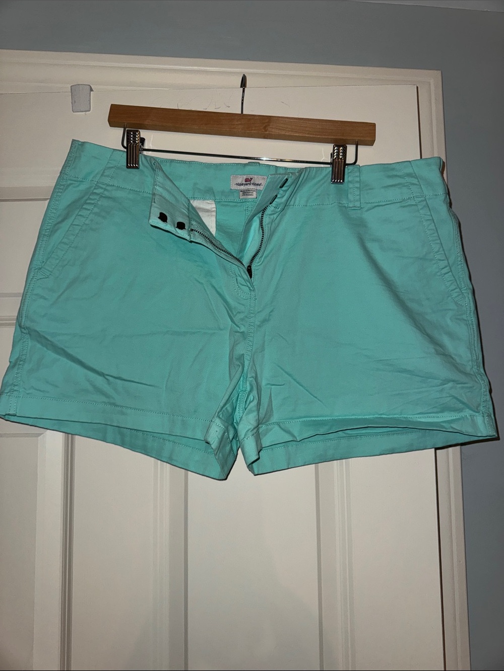 Vineyard Vines Aqua Cotton Chino Bermuda Shorts